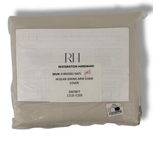 Restoration Hardware Aegean Mesh Dining Arm Chair Cover Natural